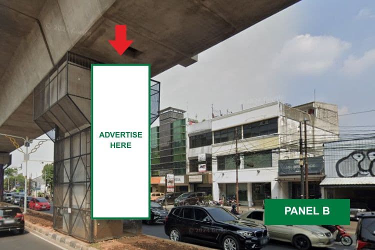 10 Panel Vertical Pillar Billboard at Jl. RS Fatmawati Raya, Cilandak, Jakarta Selatan, DKI Jakarta  (Fatmawati Set 7)