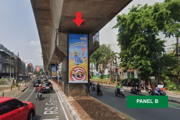 10 Sided Vertical Pillar Billboard at Jl. RS Fatmawati Raya, Cilandak, Jakarta Selatan, DKI Jakarta  (Fatmawati Set 8)