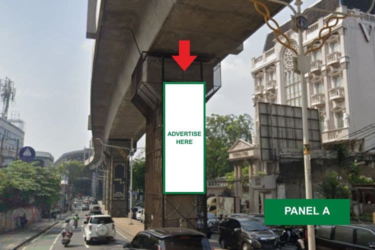 10 Panel Vertical Pillar Billboard at Jl. RS Fatmawati Raya, Cilandak, Jakarta Selatan, DKI Jakarta  (Fatmawati Set 9)