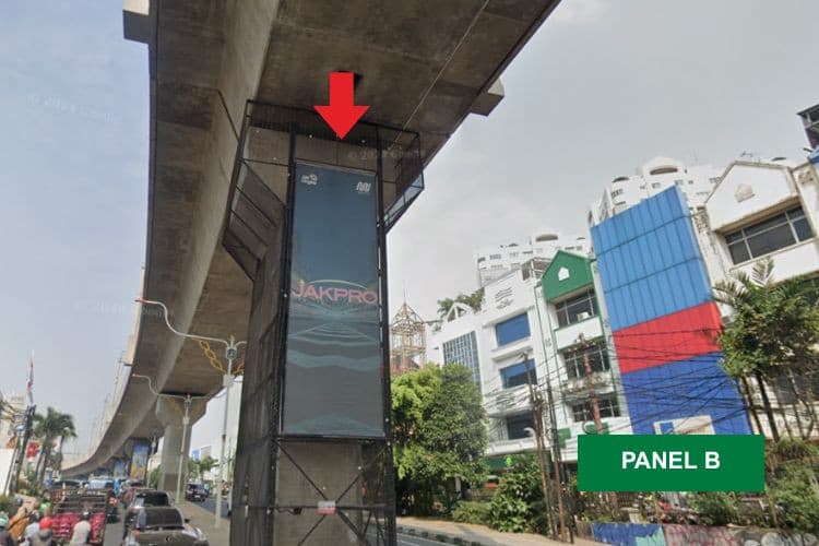 10 Panel Vertical Pillar Billboard at Jl. RS Fatmawati Raya, Cilandak, Jakarta Selatan, DKI Jakarta  (Fatmawati Set 9)