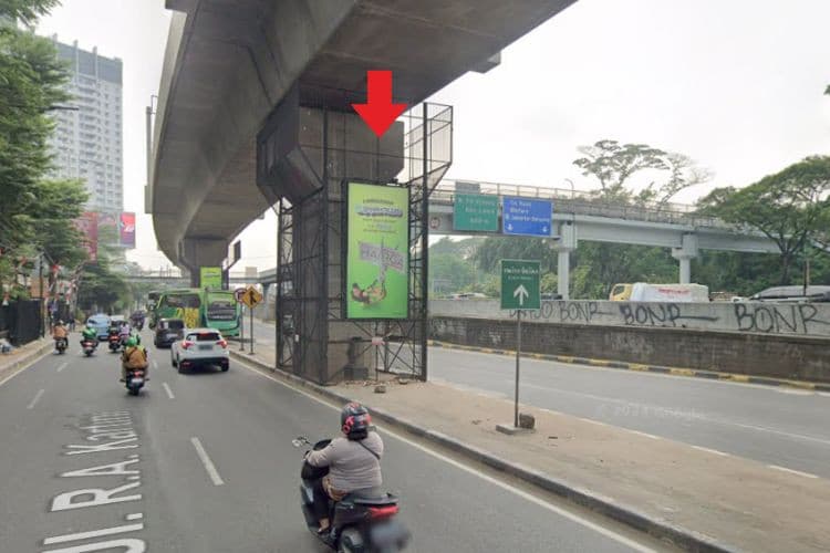 5 Panel Vertical Pillar Billboard at Jl. RA Kartini, Cilandak Barat, Cilandak, Jakarta Selatan, DKI Jakarta  (Lebak Bulus Set  5)
