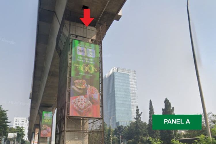 10 Panel Vertical LED PIllar Billboard at Jl. RA Kartini, Cilandak Barat, Jakarta Selatan, DKI Jakarta  (Lebak Bulus Set 7)