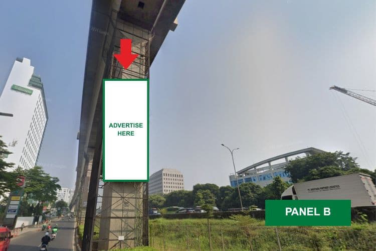 10 Panel Vertical LED PIllar Billboard at Jl. RA Kartini, Cilandak Barat, Jakarta Selatan, DKI Jakarta  (Lebak Bulus Set 8)