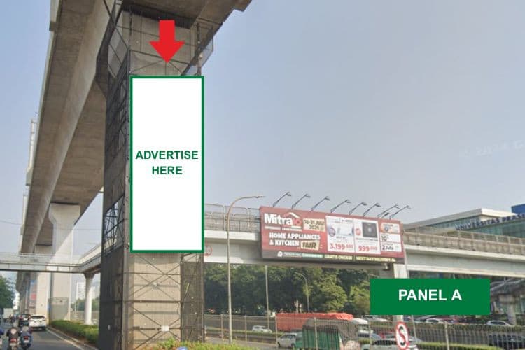 7 Panel Vertical Pillar Billboard at Jl. RA Kartini, Cilandak Barat, Cilandak, Jakarta Selatan, DKI Jakarta  (Lebak Bulus Set 11)