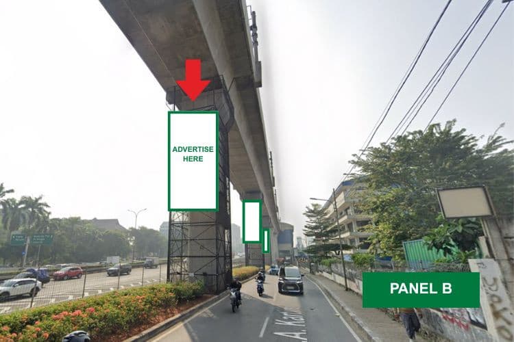 7 Panel Vertical Pillar Billboard at Jl. RA Kartini, Cilandak Barat, Cilandak, Jakarta Selatan, DKI Jakarta  (Lebak Bulus Set 11)