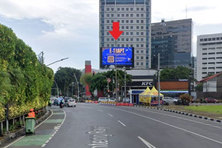1 Panel Horizontal Videotron Billboard at Jl. M.I Ridwan Rais, Jakarta Pusat, DKI Jakarta 