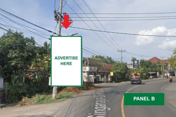 1 Sided Vertical Baliho Billboard at Jl. Raya Singaraja, Singaraja, Bali