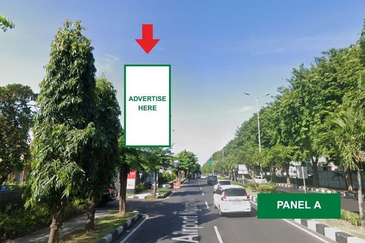 1 Sided Vertical Baliho Billboard at Jl. Airport Ngurah Rai, Badung, Bali 