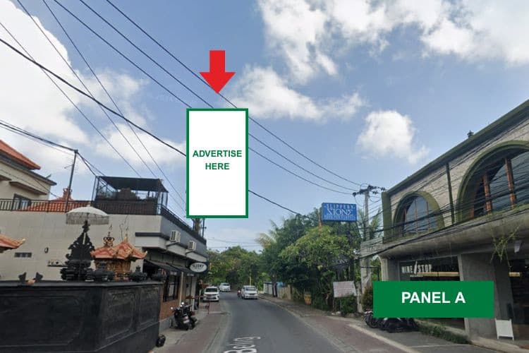 1 Sided Vertical Baliho Billboard at Jl. Batu Belig, Badung, Bali 