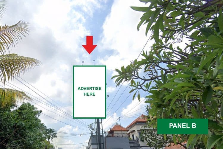 1 Sided Vertical Baliho Billboard at Jl. Batu Belig, Badung, Bali