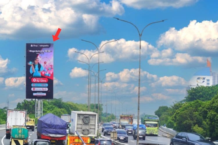 1 Panel Vertical Static Billboard at Jl. R.A. Kartini / Tol Pondok Pinang - Tmii, Jakarta Selatan, DKI Jakarta