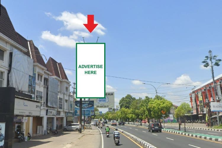 1 Panel Vertical Static Billboard at Jl. Padjajaran, Yogyakarta, Daerah Istimewa Yogyakarta  (East side of Hartono Mall Jogja)