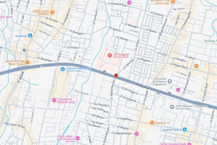 Map - Vertical Static Billboard di Jl. Padjajaran, Yogyakarta, Daerah Istimewa Yogyakarta  (West side of UPN "Veteran" Yogyakarta)