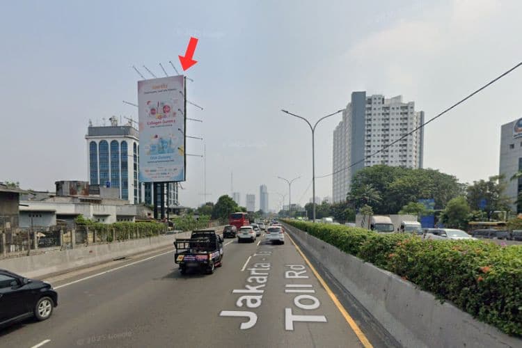 1 Sided Vertical Static Billboard at Jl. Arjuna Selatan / Jakarta-Merak Toll Road, Jakarta Barat, DKI Jakarta  (to Tangerang)