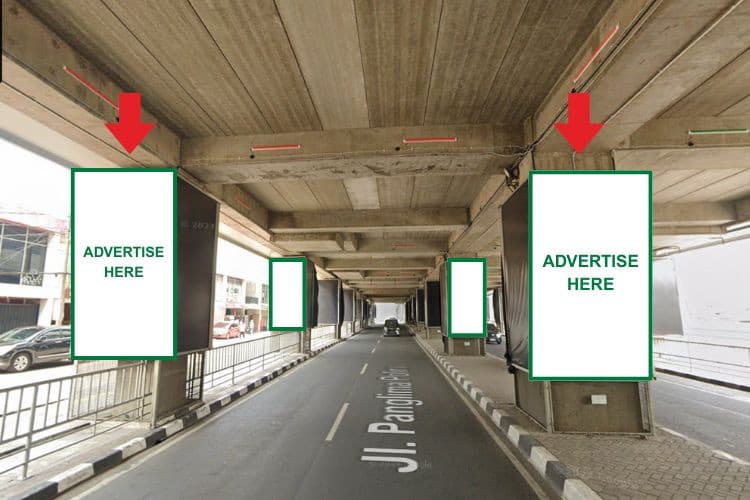 30 Panel Vertical Understation Billboard at Jl. Panglima Polim, Jakarta Selatan, DKI Jakarta 