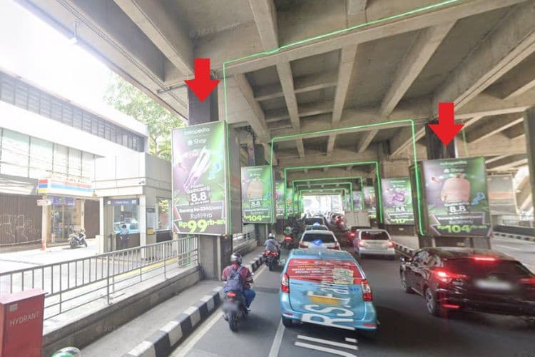 30 Panel Vertical Understation Billboard at Jl. Fatmawati raya, Jakarta Selatan, DKI Jakarta  (Cipete Raya MRT Sation)
