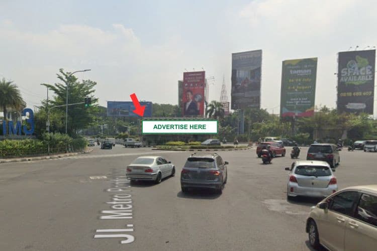 1 Panel Horizontal Static Billboard at Jl. Metro Pondok Indah, Jakarta Selatan, DKI Jakarta  (North Side)