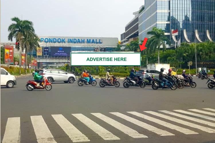 1 Panel Horizontal Static Billboard at Jl. Metro Pondok Indah, Jakarta Selatan, DKI Jakarta  (South Side)