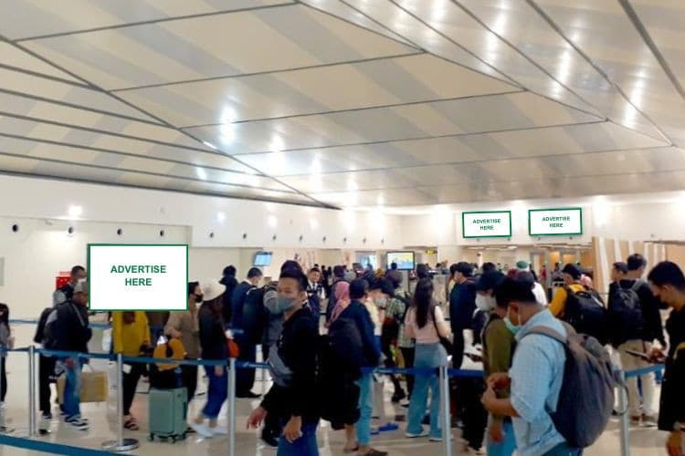 3 Panel Horizontal Airport Lightbox Billboard at Juanda International Airport, Surabaya, Jawa Barat  (Security Checkpoint Area Terminal 1)