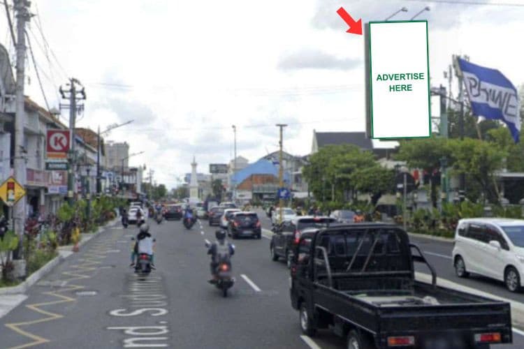 1 Panel Vertical Static Billboard at Jl. Mangkubumi / Jl. Pangeran Diponegero, Yogyakarta, Daerah Istimewa Yogyakarta  (at Tugu Yogyakarta Side B)