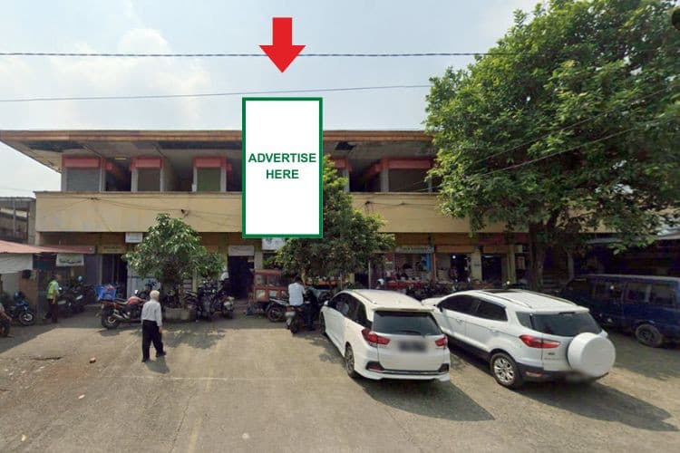 1 Panel Vertical Static Billboard at Pasar Pamayonan, Bandung, Jawa Barat 