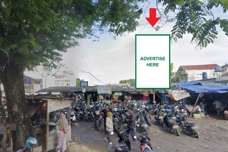 1 Panel Vertical Static Billboard at Pasar Gegarkalong, Bandung, Jawa Barat 