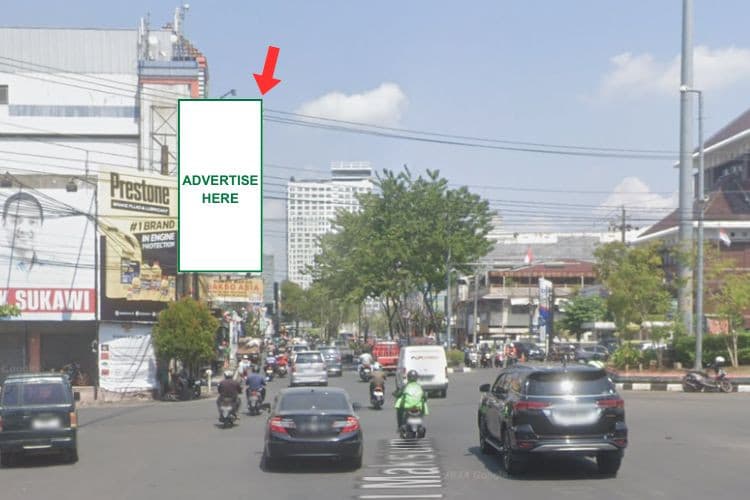1 Panel Vertical Static Billboard at Jl. MT Haryono / Jl. Sompok Lama, Semarang, Jawa Tengah  (at Sompok Junction)