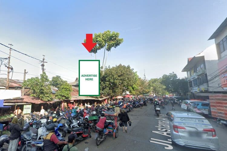 1 Panel Vertical Static Billboard at Jl. Astana Anyar, Bandung, Jawa Barat  (To Jl. Panjunan B)