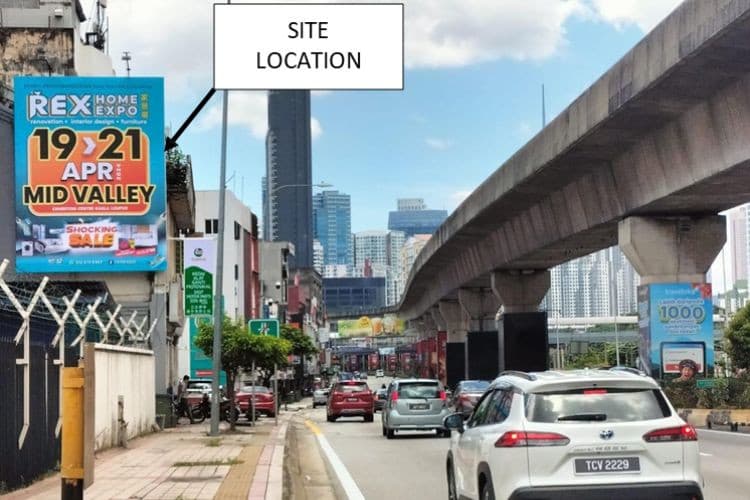 1 Panel Vertical Wall-Banner Billboard at Jalan Bangsar, Kuala Lumpur