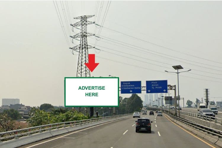1 Panel Horizontal FO (Flyover) Billboard at JI. Tol Sediyatmo Km 18+490A, Jakarta Utara, DKI Jakarta 
