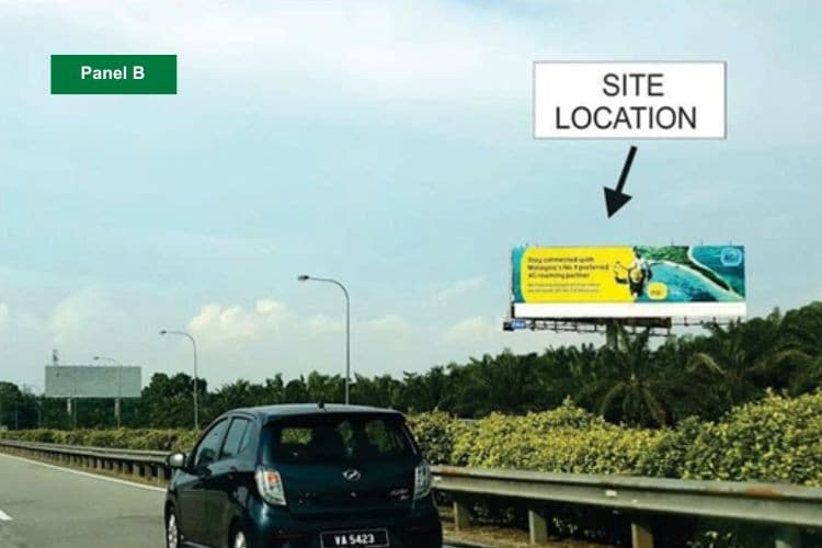 2 Sided Horizontal Unipole Billboard at KLIA Expressway KM A1.2, Dengkil, Selangor (near Plaza Tol KLIA)