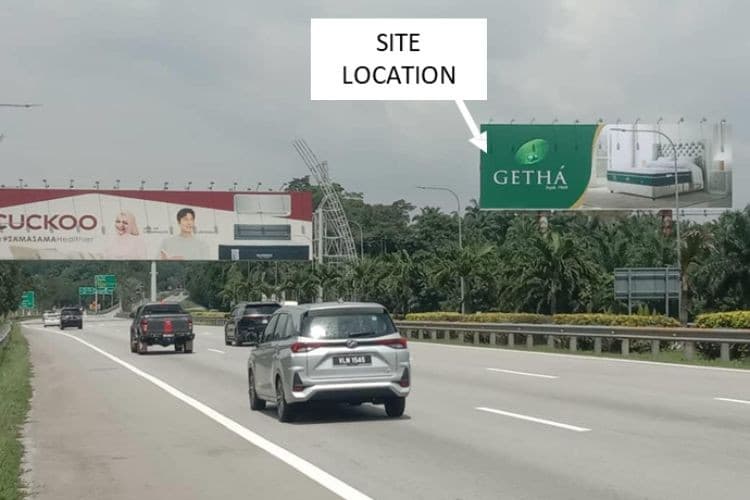 1 Sided Horizontal Unipole Billboard at KLIA Expressway KM A0.9, Dengkil, Selangor
