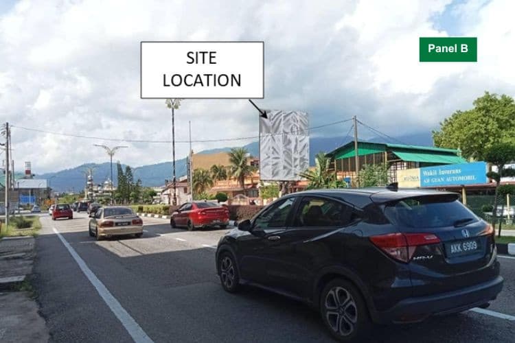 2 Sided Vertical Minipole Billboard at Jalan Simpang, Taiping, Perak (in front  Sri Thendayuthapani Temple)