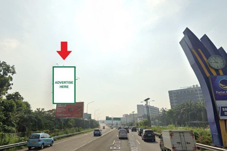 1 Panel Vertical Static Billboard at JI. Tol Prof Dr Sediyatmo KM 32+800, Tangerang, Banten