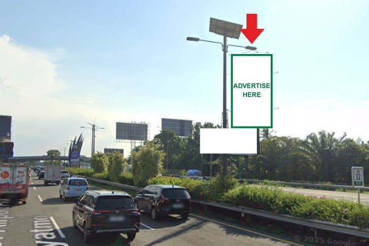 1 Panel Vertical Static Billboard at JI. Tol Prof Dr Sediyatmo KM 32+800, Tangerang, Banten