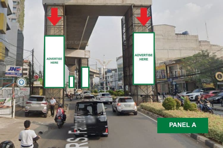 11 Panel Vertical LED PIllar Billboard at Jl. RS Fatmawati Raya, Cilandak Barat, Jakarta Selatan, DKI Jakarta  (Fatmawati Set 5)