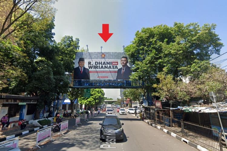 1 Panel Horizontal Bando Billboard at Jl. Pasarkaliki, Bandung, Jawa Barat  (To Pasteur)