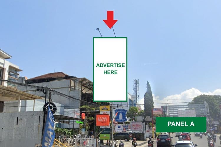 1 Panel Vertical Static Billboard at Jl. Setiabudhi, Bandung, Jawa Barat  (In front of RM Ma'Uneh)