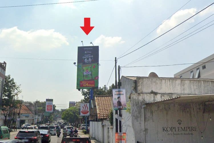 1 Panel Vertical Static Billboard at Jl. Sunda, Bandung, Jawa Barat  (To Jl. Sunda or Gasibu)