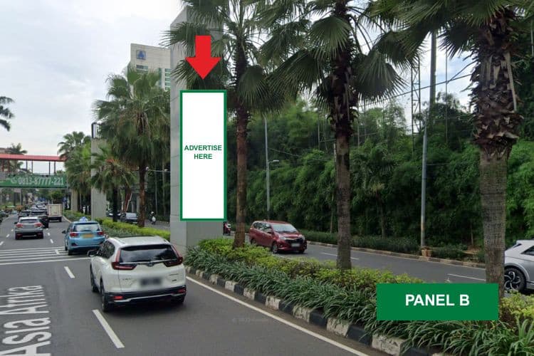 26 Sided Vertical Pillar Billboard at Jl. Asia Afrika, Senaya, Jakarta Selatan, DKI Jakarta  (A)