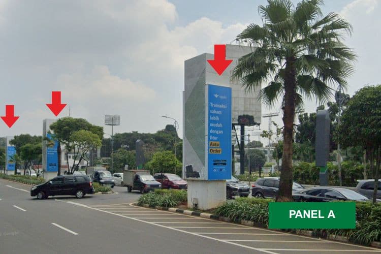 24 Sided Vertical Pillar Billboard at Jl. Asia Afrika, Senayan, Jakarta Selatan, DKI Jakarta  (B)