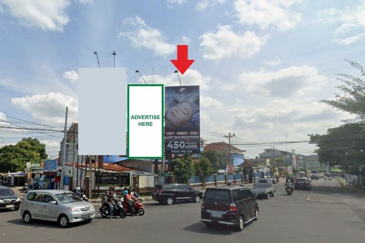 1 Panel Vertical Static Billboard at Jl. Cik Di Tiro, Yogyakarta, Daerah Istimewa Yogyakarta  (Right Side)