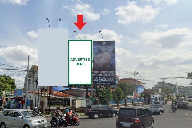 1 Panel Vertical Static Billboard at Jl. Cik Di Tiro, Yogyakarta, Daerah Istimewa Yogyakarta  (Left Side)