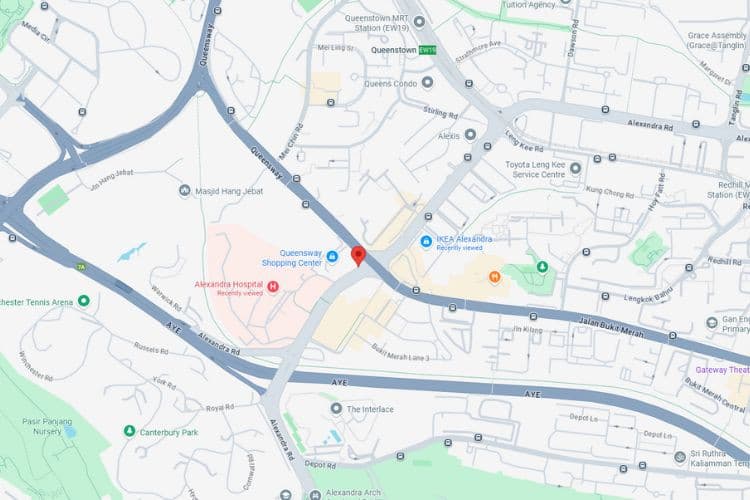 Map -  Vertical Frontlit Billboard at Alexandra Rd / Queensway, Queenstown, Central Region (attached to Queensway Shopping Centre)