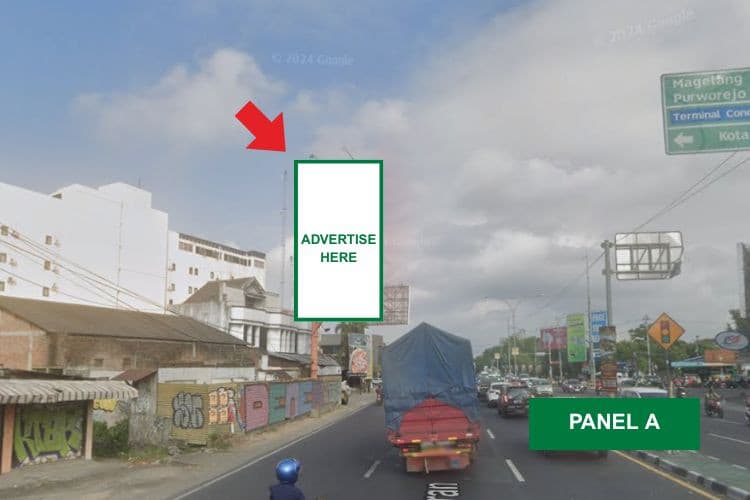 1 Panel Vertical Static Billboard at Jl. Padjajaran, Yogyakarta, Daerah Istimewa Yogyakarta  (Nearby Hotel Grand Sharila A)
