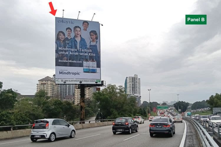 2 Sided Vertical Unipole Billboard at ELITE Highway, Persiaran Sukan, Shah Alam, Selangor (infront Wisma Rozali)