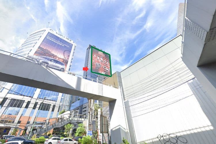 1 Panel Vertical Building Wrap Billboard at Four Point Sheraton Bangkok Phloechit, Bangkok, Pathuwan, Bangkok