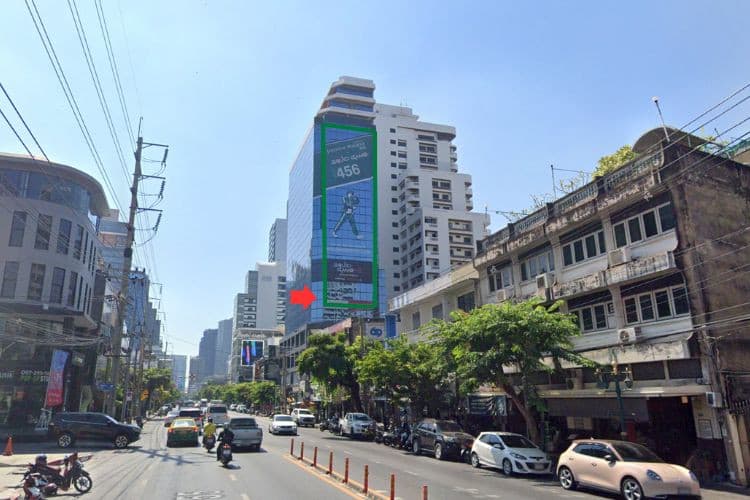 1 Panel Vertical Building Wrap Billboard at United Tower Thong Lor, Bangkok, Watthana, Bangkok