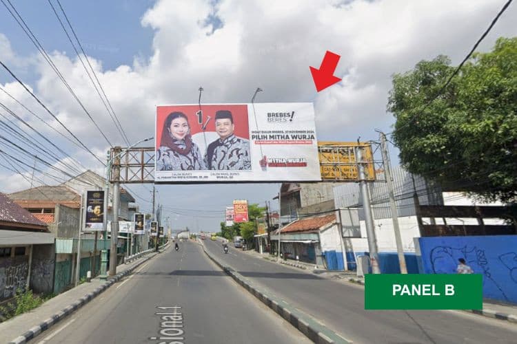 2 Sided Horizontal Bando Billboard at Jl. Pangeran Diponegoro, Brebes, Jawa Tengah  (Bengkel Mobil Brebes MyCar)