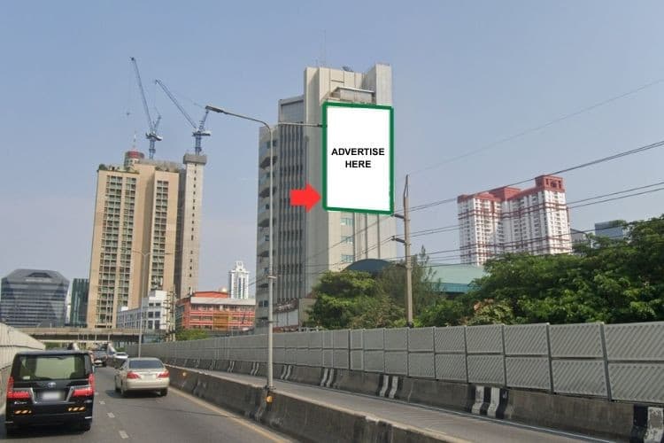 1 Panel Vertical Building Wrap Billboard at CP Tower 3 Phaya Thai, Bangkok, Ratchathewi, Bangkok
